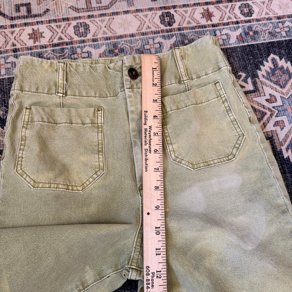 Anthropologie Pilcro The Skipper High Rise Crop Patch Pocket Pants Moss Size 26 - Picture 7 of 11